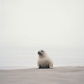 Minimalist Photography Of A Young Seal In A Misty Setting