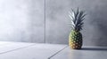 Minimalist Pineapple Arrangement On Polished Concrete