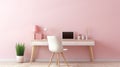 minimalist pink background wall