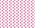 Minimalist Pink Geometric Flower Seamless Pattern on White Background Royalty Free Stock Photo