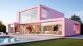 minimalist pink house