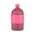 Minimalist pink juice bottle branding merchandise product realistic 3d icon vector illustration