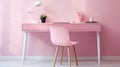 minimalist pink laptop desk