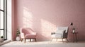 minimalist pink wall brick