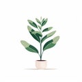 Minimalist Plant Illustration In Subtle Earthy Tones