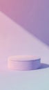 Minimalist podium with soft pastel gradient lighting and shadows Royalty Free Stock Photo