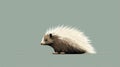 Minimalist Porcupine Illustration With Graceful Balance And Sharp Contrast