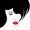 Minimalist Portrait of a Glamorous Woman Royalty Free Stock Photo