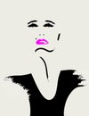 Minimalist Portrait of a Glamorous Woman