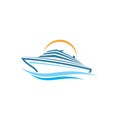 Minimalist and premium cruise icon Royalty Free Stock Photo