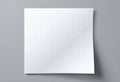 Minimalist presentation of a squared paper sheet with subtle shadow effects Royalty Free Stock Photo
