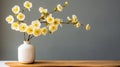 Minimalist Primrose Arrangement: Single Twig In A Vase