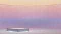 Minimalist Product Display Pedestal with Soft Gradient Background and Subtle Lighting Royalty Free Stock Photo