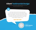 Minimalist professional client feedback or quote presentation social media post template Royalty Free Stock Photo