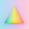 Minimalist Pyramid Icon on Pastel Gradient Background