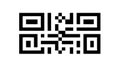 Minimalist QR Code Icon: Digital Data Information Symbol, vector design Generative AI Royalty Free Stock Photo