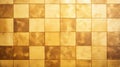 Minimalist Quadratura: Playful Textures Of A Golden Tiled Wall