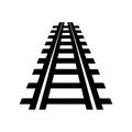Minimalist Railway Tracks Vector Icon Royalty Free Stock Photo
