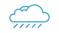 Minimalist Rain Cloud Icon - Weather App and Climate Visuals, vector design Generative AI Royalty Free Stock Photo