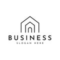 Minimalist real estate logo design Royalty Free Stock Photo