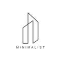 minimalist Real Estate Logo Design Vector Illustration simple design Royalty Free Stock Photo