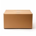 Minimalist Rectangular Cardboard Box On White Background Image Royalty Free Stock Photo
