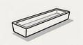 Minimalist Rectangular Container Line Art Royalty Free Stock Photo