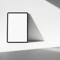 Minimalist rectangular frame casting a soft shadow on a white background Royalty Free Stock Photo