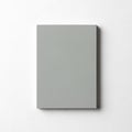 Minimalist rectangular gray object casting a shadow on a white background isolated on white background Royalty Free Stock Photo