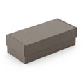 Minimalist rectangular storage box in neutral tone Royalty Free Stock Photo