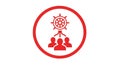 Leadership and Teamwork Icon Royalty Free Stock Photo
