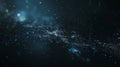 A minimalist representation of the cosmic background with a sp tering of tiny dots against a dark void