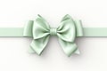 A minimalist representation of a Green sheen ribbon. Generative AI