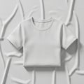 Minimalist representation of a plain white T-shirt is centered Royalty Free Stock Photo