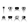 Minimalist representation of various chairs Royalty Free Stock Photo