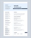 minimalist resume cv template design for business