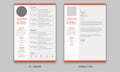 Minimalist resume cv template Cv professional