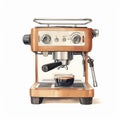 Minimalist Retro Coffee Machine Illustration By Tran Nguyen