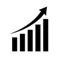 Minimalist Rising Growth Chart Royalty Free Stock Photo