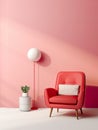 Minimalist room featuring a chair and a side table, exemplifying the essence of contemporary interior design.