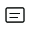 Minimalist Rounded Corner List Document Button Interface Element Royalty Free Stock Photo
