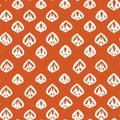 Minimalist Rust Damask Polkadot Vector Art