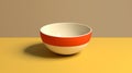 Minimalist 1980s Design Bowl With Vibrant Colors