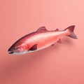 Minimalist Salmon Background With Hyperrealistic Rendering Royalty Free Stock Photo