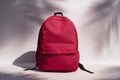 Minimalist School Backpack Displayed on White Background With Soft Shadow Showcasing Modern Design and Functionality for Daily Use Royalty Free Stock Photo