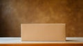 Minimalist Sculpture: Empty Box On Table With Shallow Depth Of Field