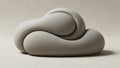 A minimalist sculpture featuring a smooth abstract form resembling a cloud Royalty Free Stock Photo