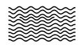 Minimalist Black Wavy Horizontal Lines Seamless Pattern, vector design Generative AI Royalty Free Stock Photo