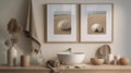 Minimalist Seashell Photo Frames For Bathroom Decor