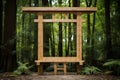 Minimalist Serenity: Traditional Japanese Wooden Shinto Shrine in a Serene Setting